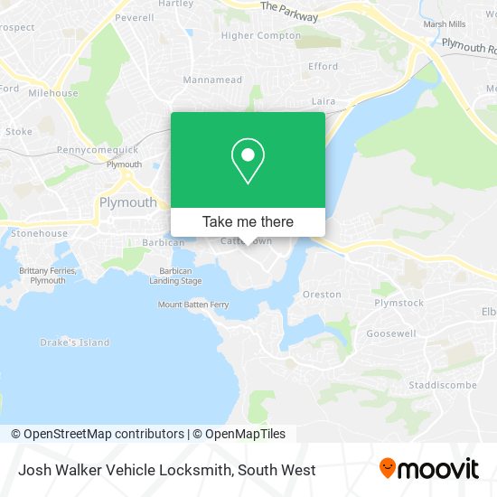 Josh Walker Vehicle Locksmith map