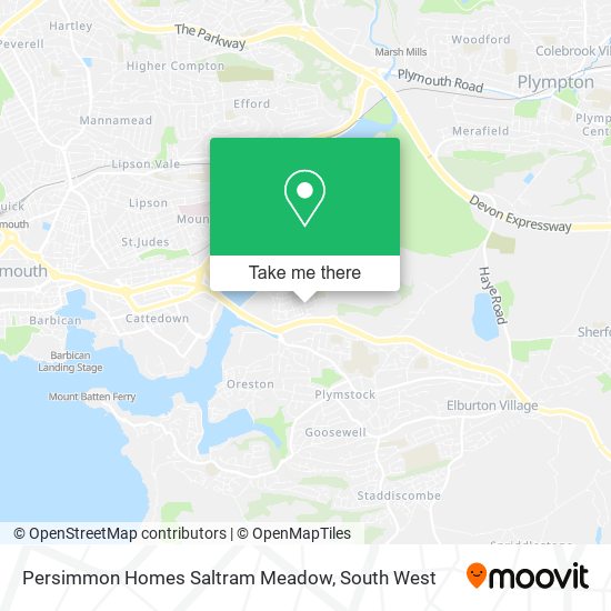 Persimmon Homes Saltram Meadow map