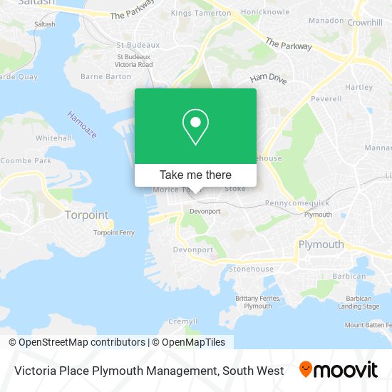 Victoria Place Plymouth Management map