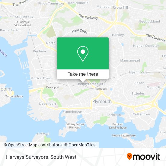 Harveys Surveyors map