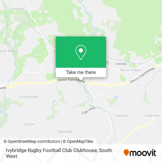 Ivybridge Rugby Football Club Clubhouse map