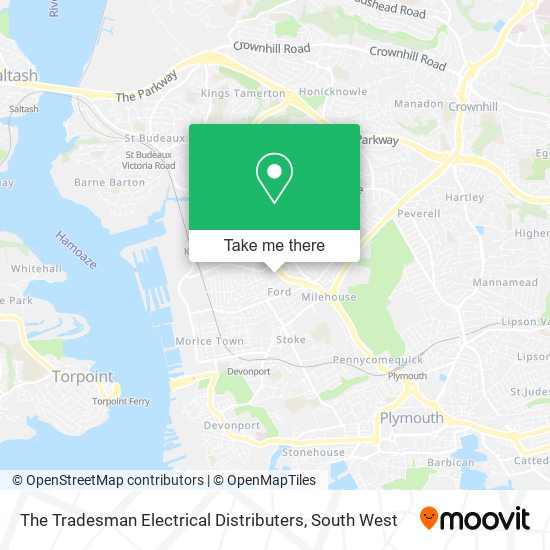 The Tradesman Electrical Distributers map