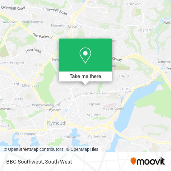 BBC Southwest map