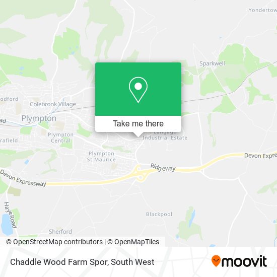 Chaddle Wood Farm Spor map