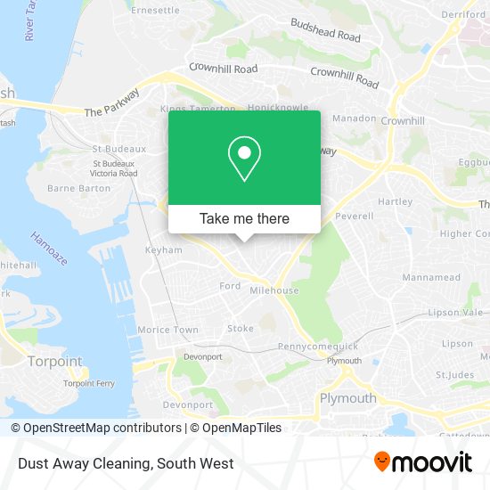 Dust Away Cleaning map