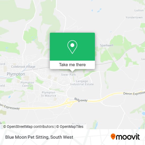 Blue Moon Pet Sitting map