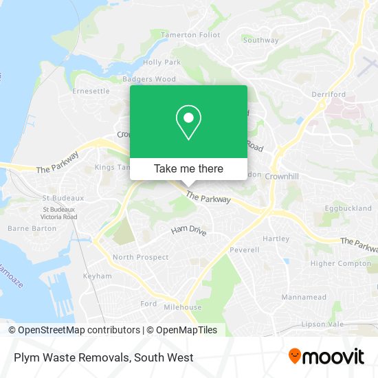 Plym Waste Removals map