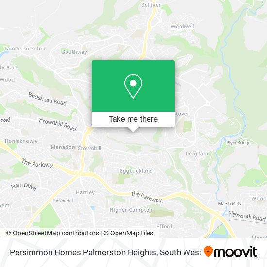 Persimmon Homes Palmerston Heights map