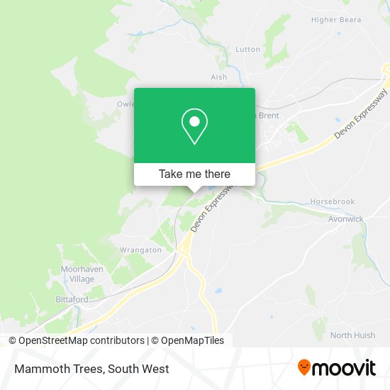 Mammoth Trees map