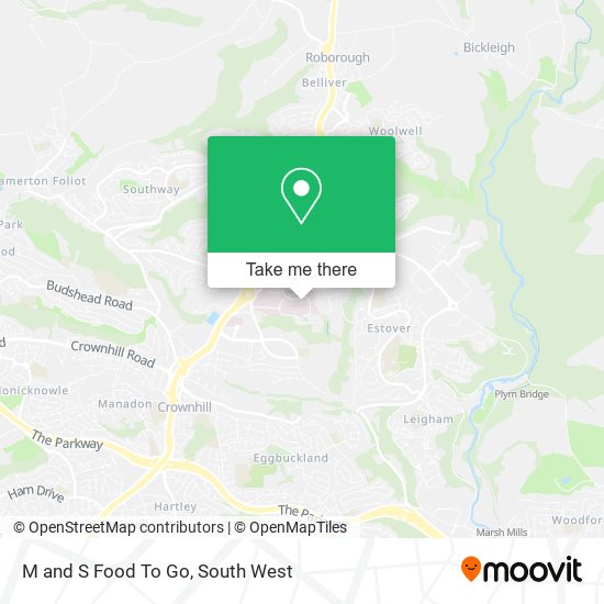 M and S Food To Go map