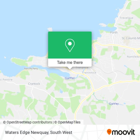 Waters Edge Newquay map