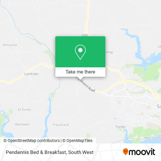 Pendennis Bed & Breakfast map