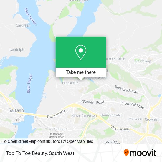 Top To Toe Beauty map