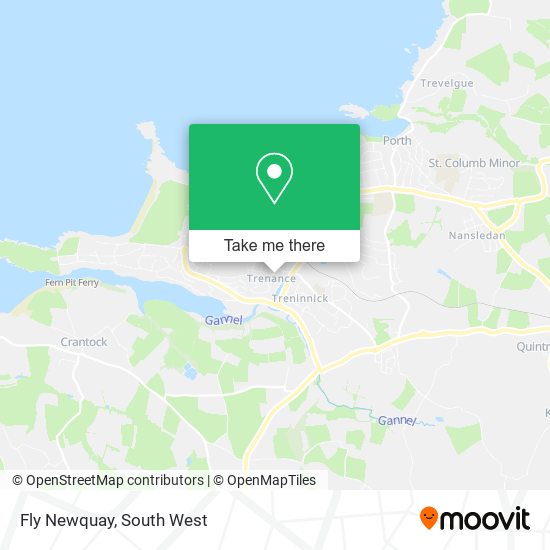 Fly Newquay map