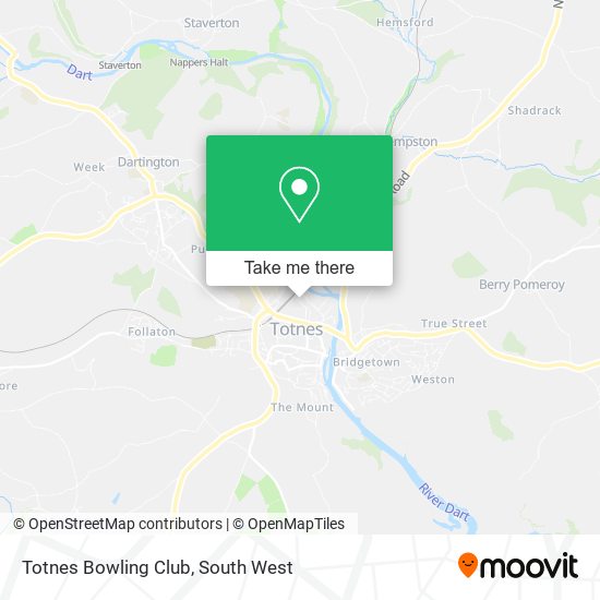 Totnes Bowling Club map