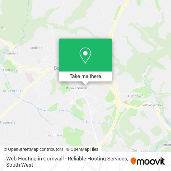 Web Hosting in Cornwall - Reliable Hosting Services map