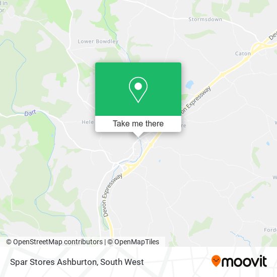 Spar Stores Ashburton map