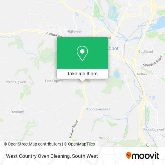West Country Oven Cleaning map