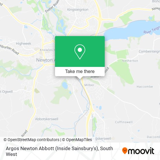 Argos Newton Abbott (Inside Sainsbury's) map