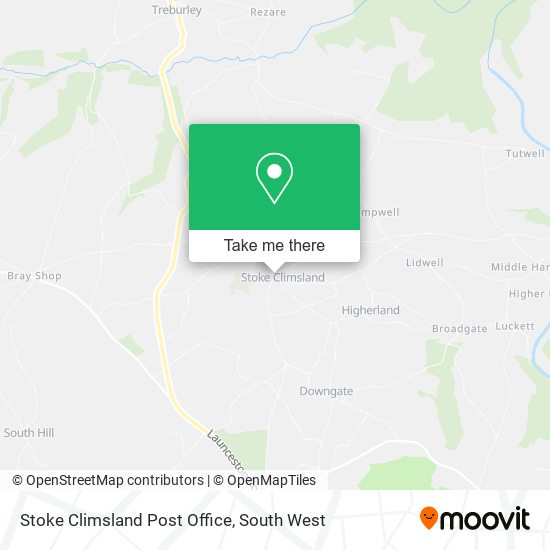 Stoke Climsland Post Office map