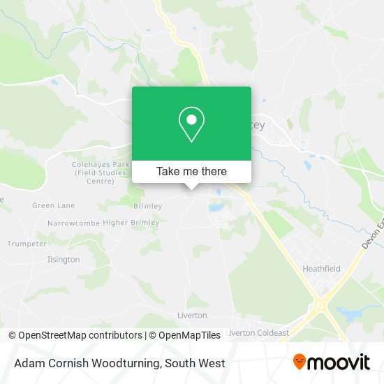 Adam Cornish Woodturning map