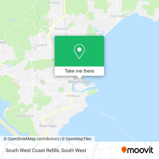 South West Coast Refills map