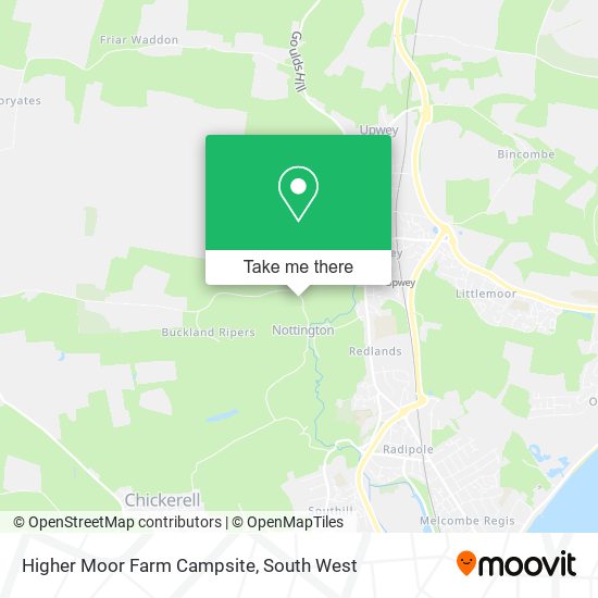 Higher Moor Farm Campsite map
