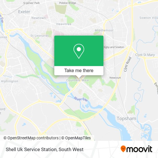 Shell Uk Service Station map
