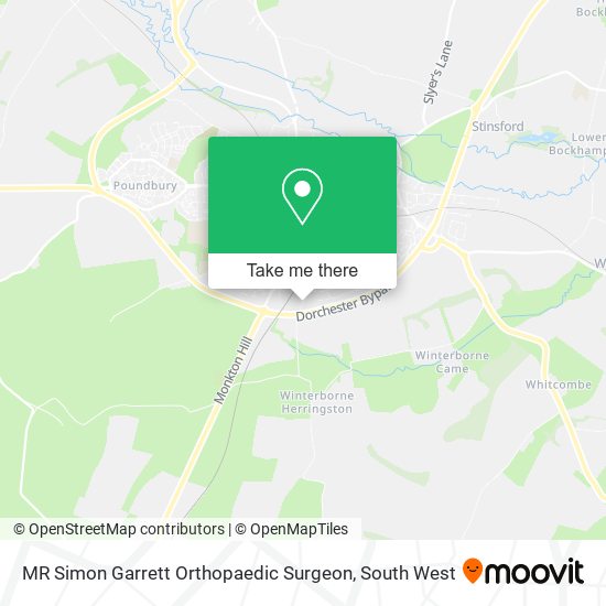 MR Simon Garrett Orthopaedic Surgeon map