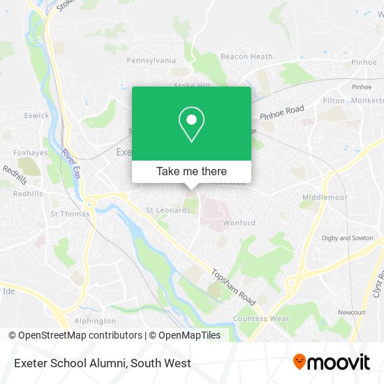 Exeter School Alumni map