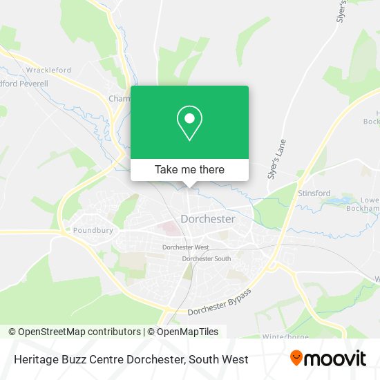 Heritage Buzz Centre Dorchester map