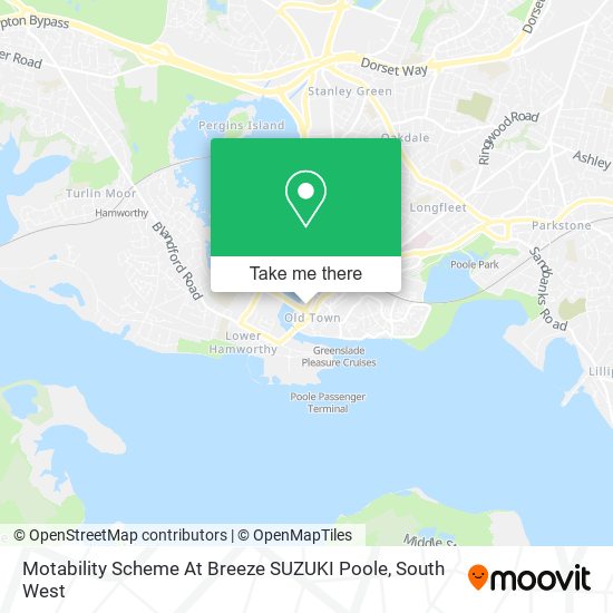 Motability Scheme At Breeze SUZUKI Poole map