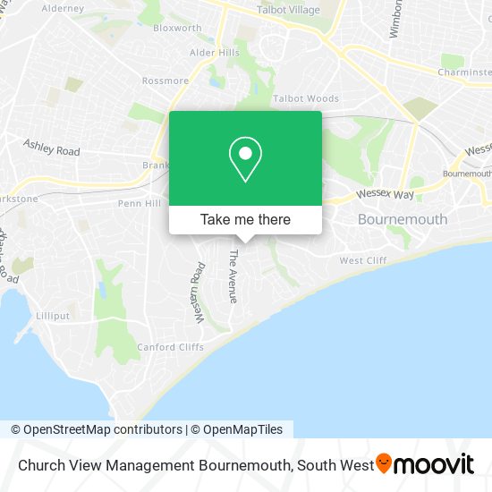 Church View Management Bournemouth map