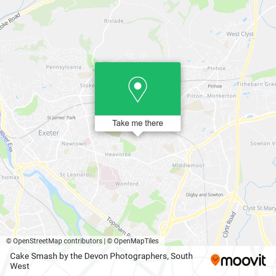 Cake Smash by the Devon Photographers map