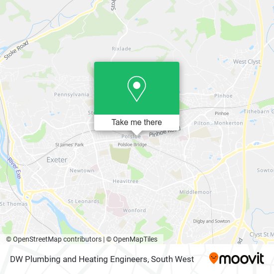 DW Plumbing and Heating Engineers map