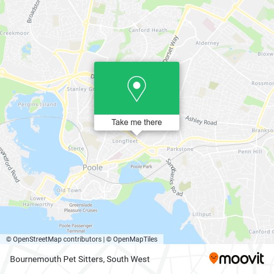 Bournemouth Pet Sitters map