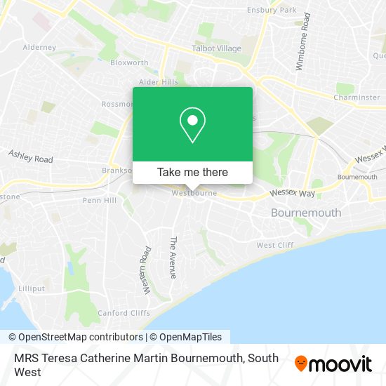 MRS Teresa Catherine Martin Bournemouth map