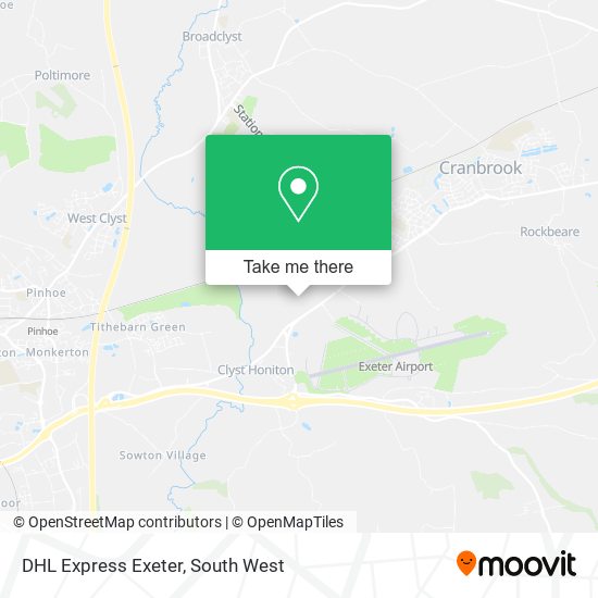 DHL Express Exeter map