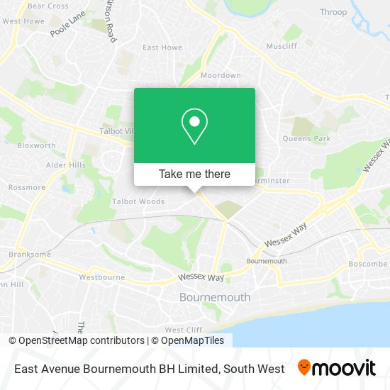 East Avenue Bournemouth BH Limited map