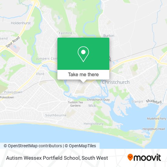 Autism Wessex Portfield School map