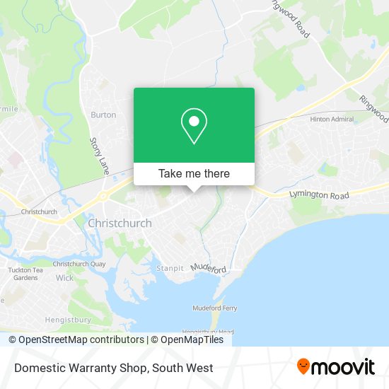 Domestic Warranty Shop map