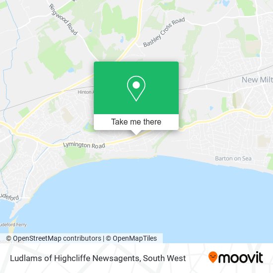 Ludlams of Highcliffe Newsagents map