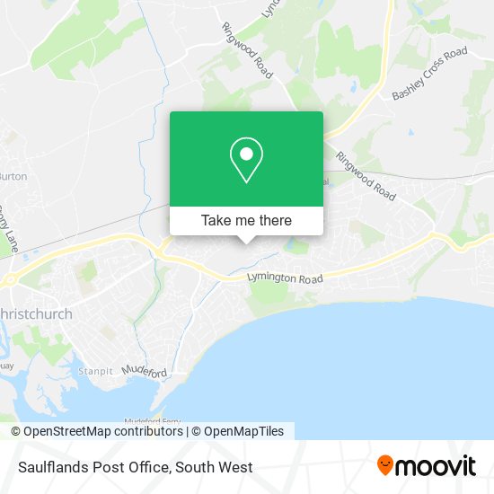 Saulflands Post Office map