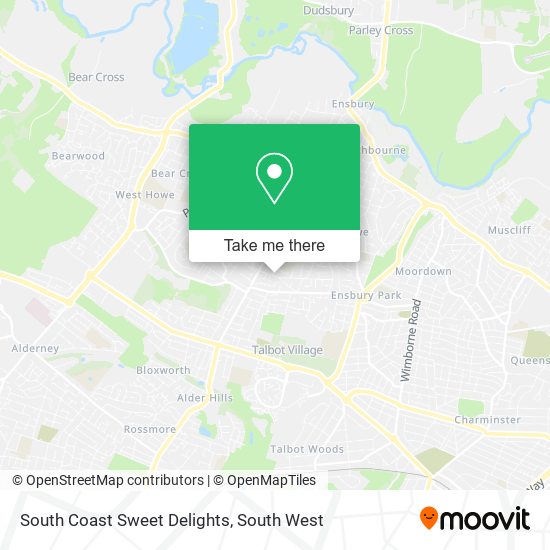 South Coast Sweet Delights map