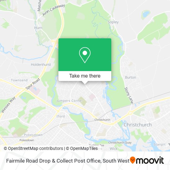 Fairmile Road Drop & Collect Post Office map