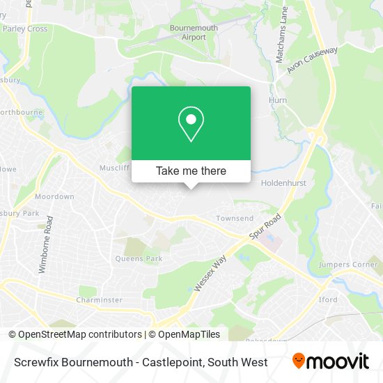 Screwfix Bournemouth - Castlepoint map