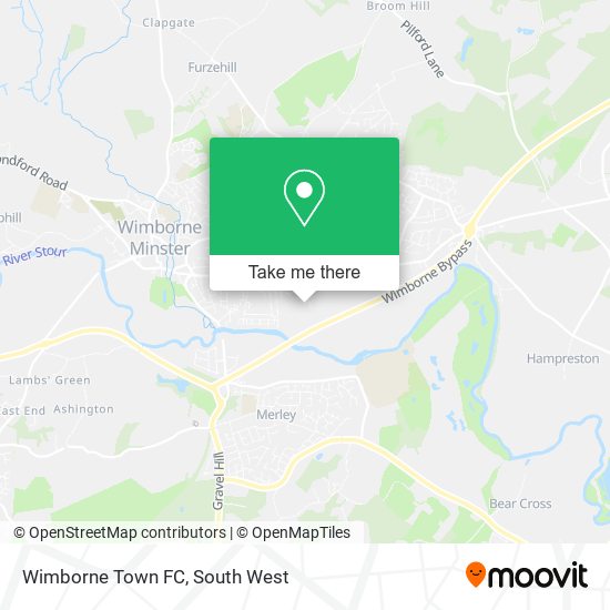 Wimborne Town FC map