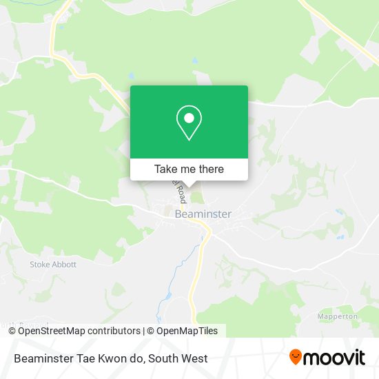 Beaminster Tae Kwon do map