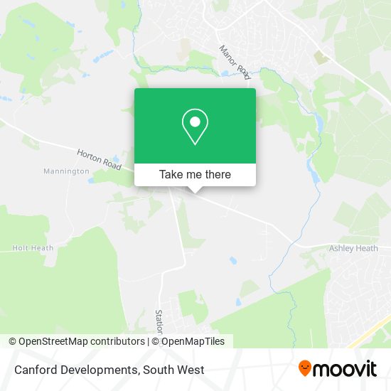 Canford Developments map