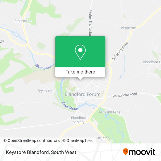 Keystore Blandford map